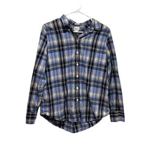 J Crew Plaid Long Sleeve Button Down Top - Boy Fit